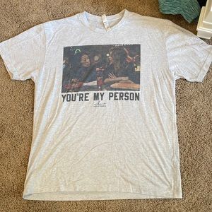 Women’s “You’re My Person” Greys Anatomy T-Shirt Size Large